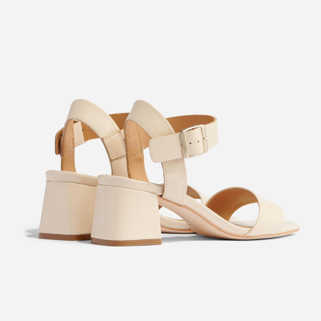 Nisolo Stella Go-To Block Heel Sandal Bone | Women Heels