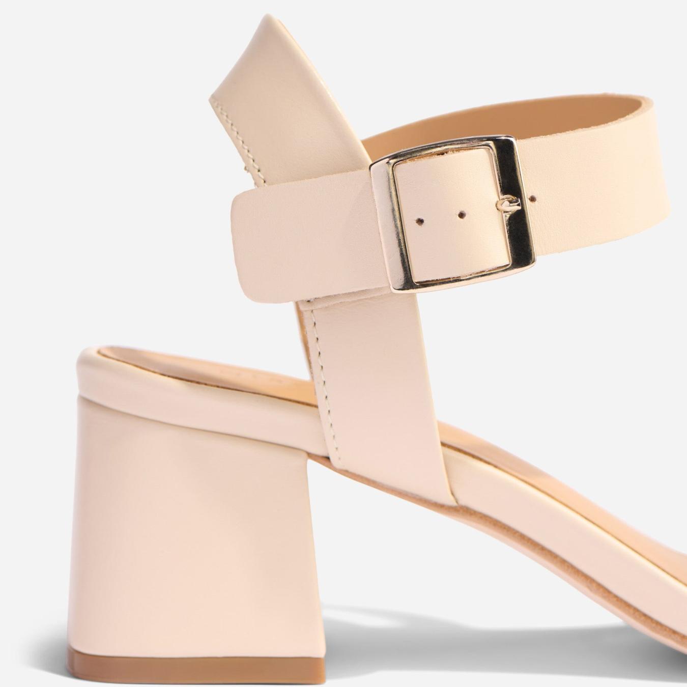 Nisolo Stella Go-To Block Heel Sandal Bone | Women Heels