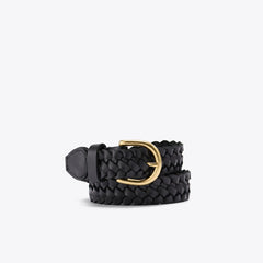 Nisolo Talia Braided Belt Black | Women Belts
