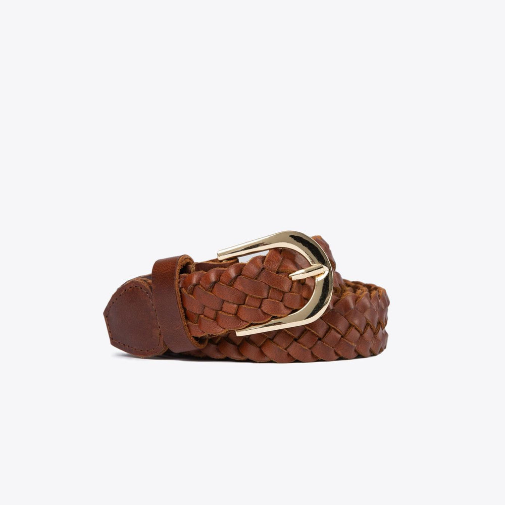 Nisolo Talia Braided Belt Brandy | Women Belts