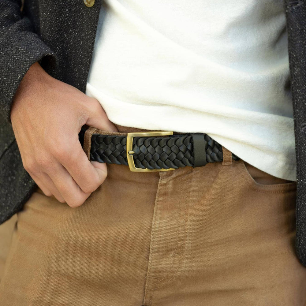 Nisolo Teyo Woven Belt Black | Men Belts