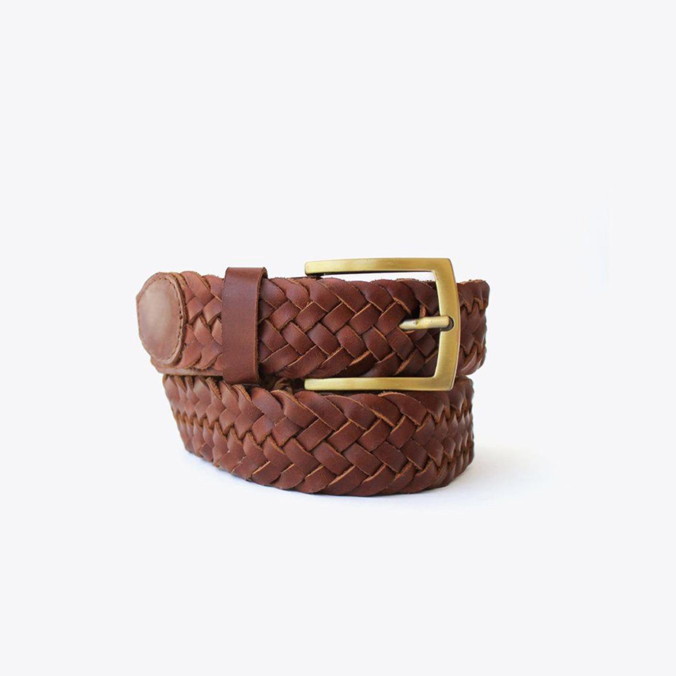 Nisolo Teyo Woven Belt Brandy | Men Belts