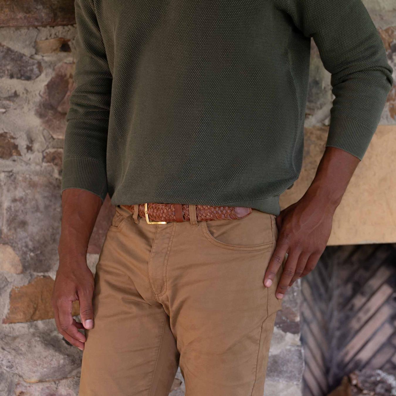 Nisolo Teyo Woven Belt Brandy | Men Belts