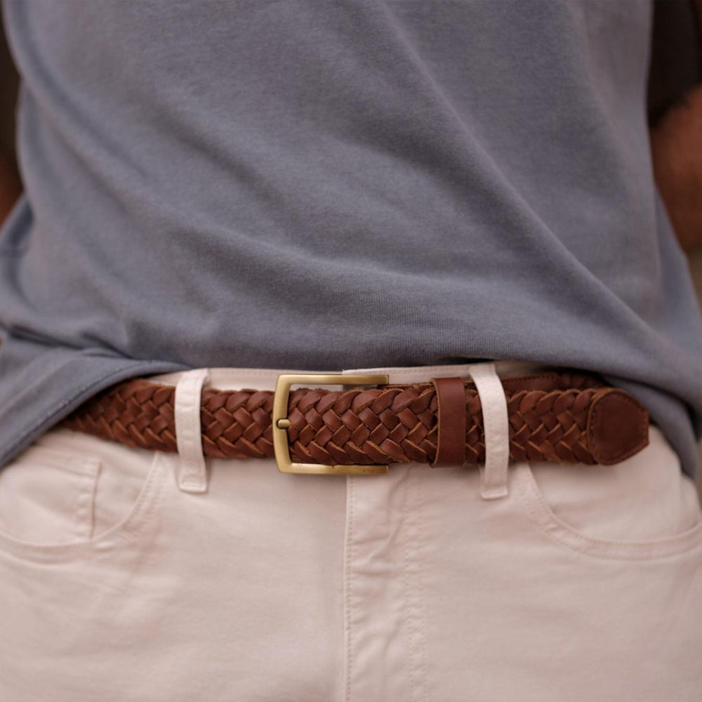Nisolo Teyo Woven Belt Brandy | Men Belts