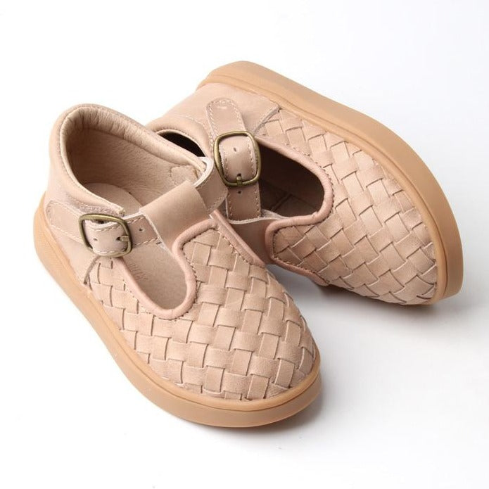 Nisolo Woven Hard Sole T-Bar Stone | Baby Baby, Toddler &amp; Kids Shoes