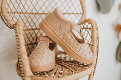 Nisolo Woven Hard Sole T-Bar Stone | Baby Baby, Toddler &amp; Kids Shoes