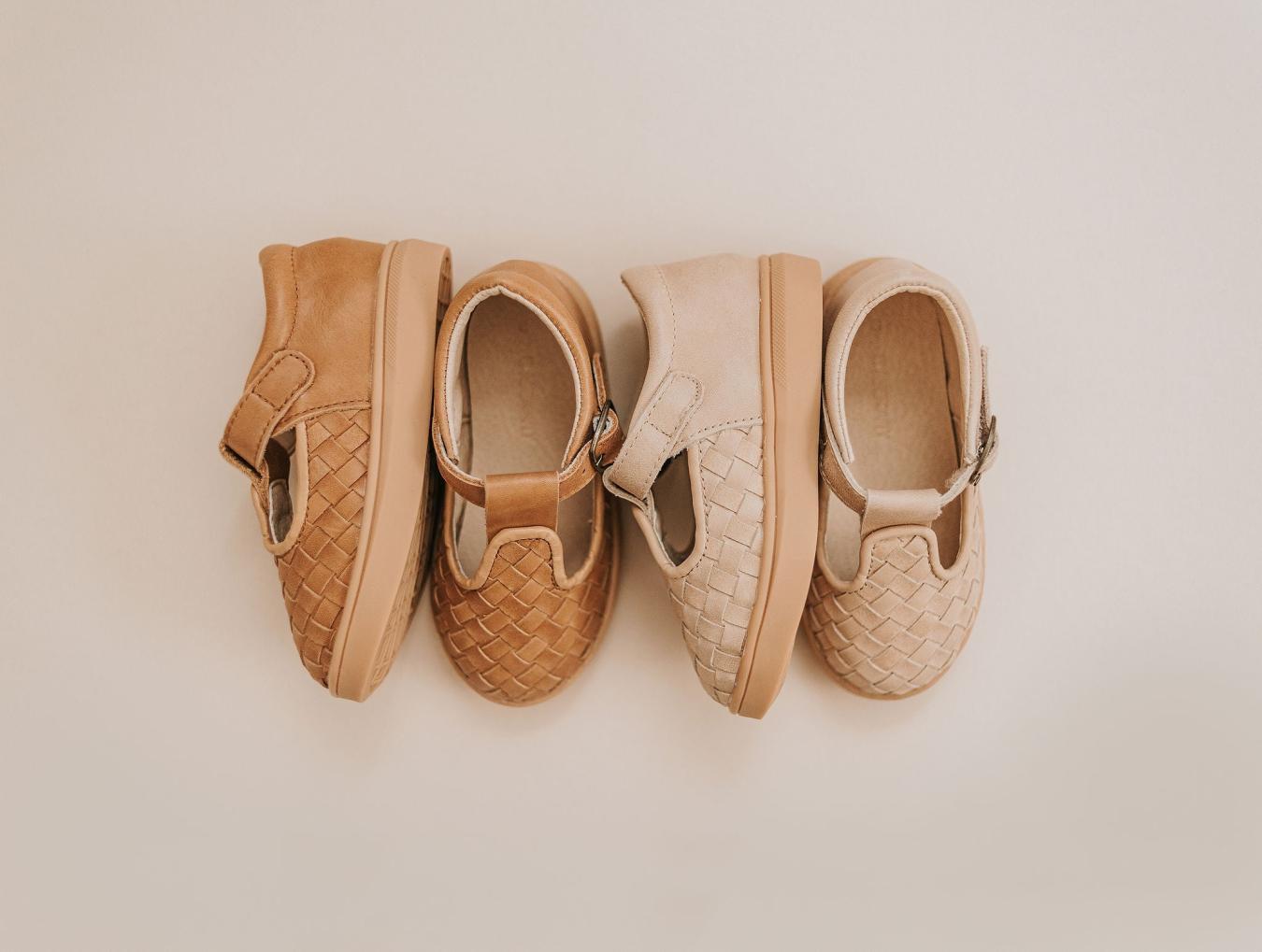 Nisolo Woven Hard Sole T-Bar Stone | Baby Baby, Toddler &amp; Kids Shoes