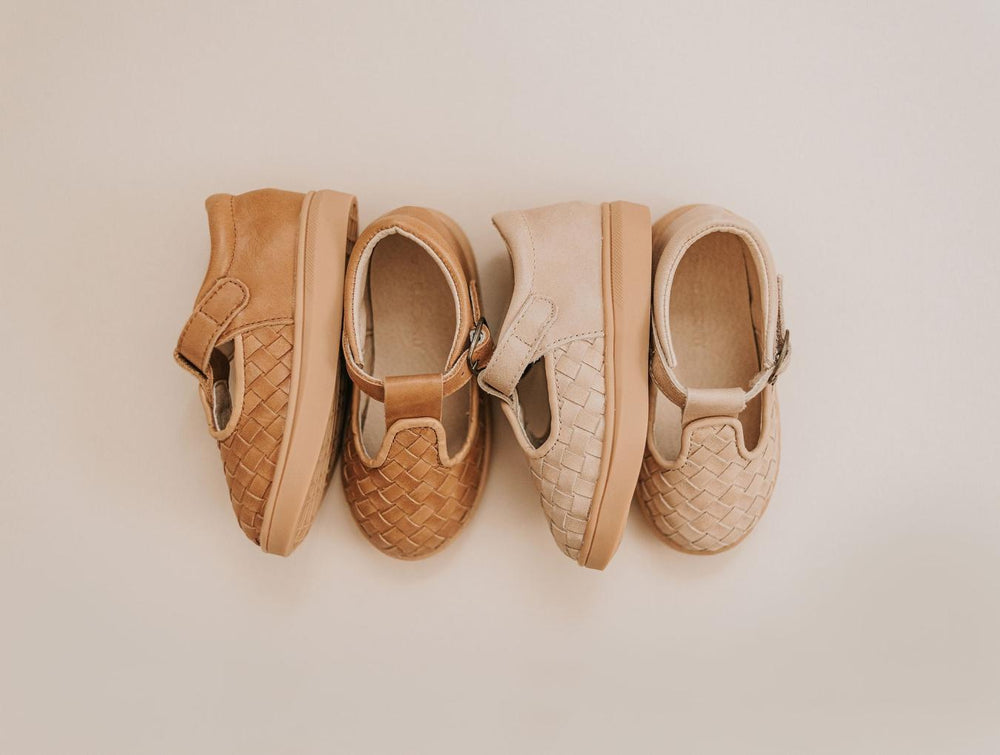 Nisolo Woven Hard Sole T-Bar Stone | Baby Baby, Toddler &amp; Kids Shoes