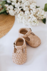 Nisolo Woven Soft Sole T-Bar Stone | Baby Baby, Toddler &amp; Kids Shoes