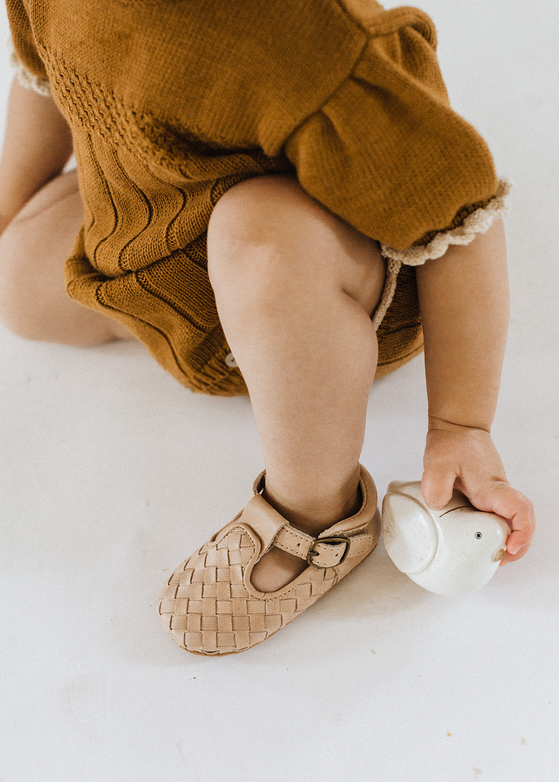 Nisolo Woven Soft Sole T-Bar Stone | Baby Baby, Toddler &amp; Kids Shoes