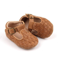 Nisolo Woven Soft Sole T-Bar Walnut | Baby Baby, Toddler &amp; Kids Shoes